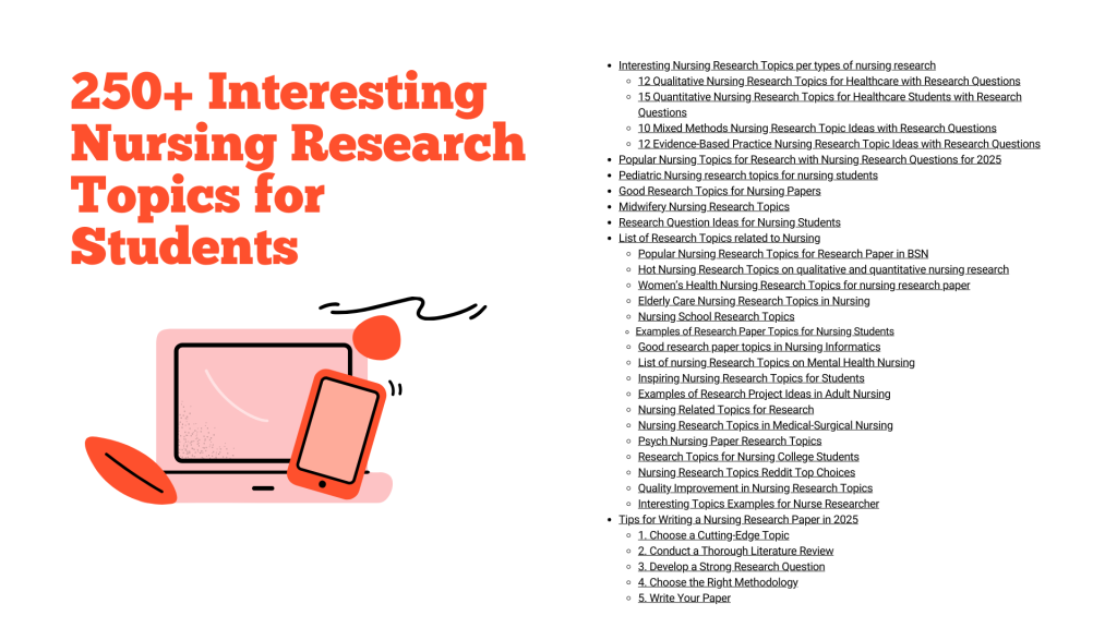 250+ Interesting Nursing Research Topics for Students